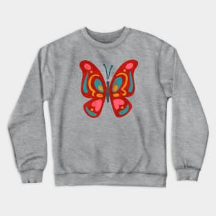 Red Butterfly Crewneck Sweatshirt